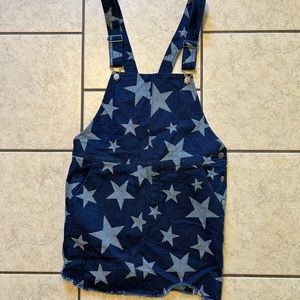 Entro Womens Size Small Jean Overall Skirt